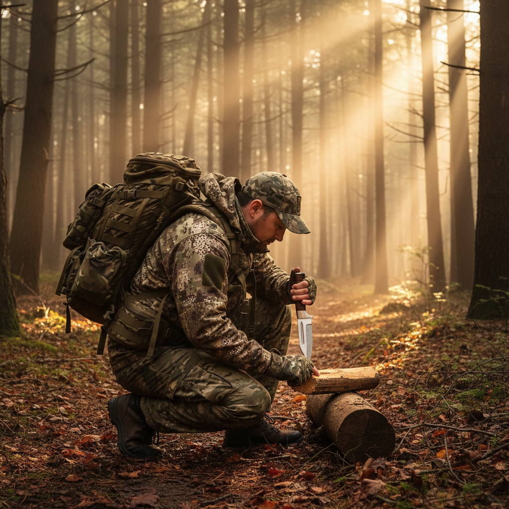 Premium Hunting Knife Action - Store Knife